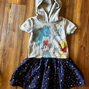 Disney Gray Fleece top dress